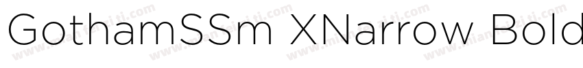 GothamSSm XNarrow Bold字体转换
